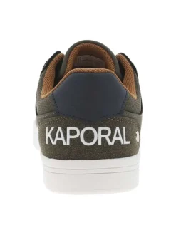 Tennis kakis et bleues marine à semelle plate et à lacets plats