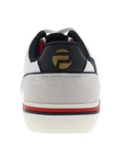Tennis Kenton State M blanches à talon plat avec des lacets