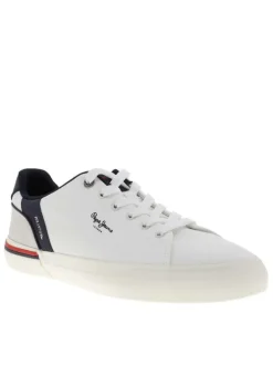 Tennis Kenton State M blanches à talon plat avec des lacets