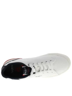 Tennis Kenton State M blanches à talon plat avec des lacets