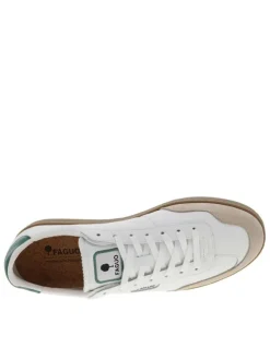 Tennis Lumbo en cuir blanches avec un patch de la marque sur la languette