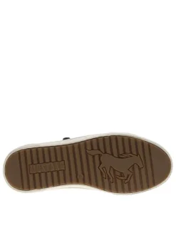 Tennis marron à talon plat avec des lacets et un zip latéral