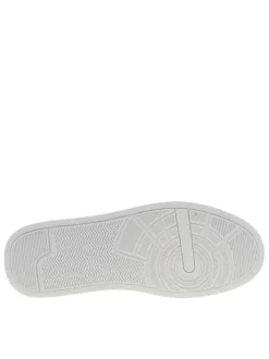 Tennis sable en cuir et doux au toucher avec un talon plateau et des lacets