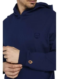 Tenue d'intérieur complète en coton marine à carreaux avec une coupe droite