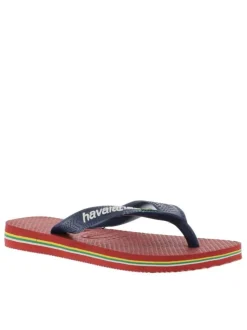 Tongs mixte enfant BRASIL LOGO rouge