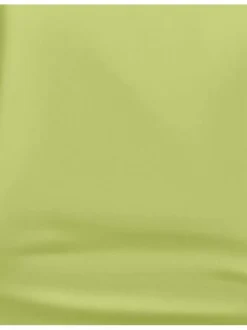 Top à bretelles vert uni avec un col v arrondi et un effet satiné