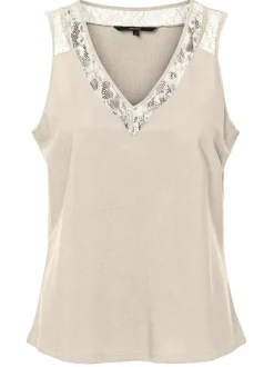 Top femme beige