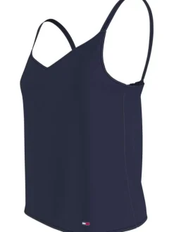 Top marine pour femme uni coupe droite
