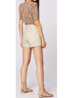 Top multicolore pour femme imprimé floral coupe évaséee