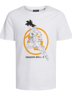 T-shirt blanc en coton avec une coupe droite et des manches courtes