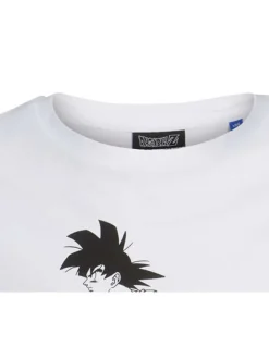 T-shirt blanc en coton avec une coupe droite et des manches courtes