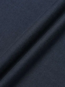 T-shirt en coton biologique marine imprimé avec une coupe droite et un col rond
