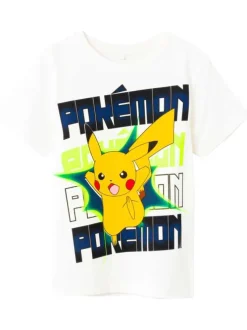 T-shirt en coton blanc imprimé avec une coupe droite et un col rond