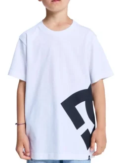 T-shirt en coton blanc uni avec des manches courtes et un col rond