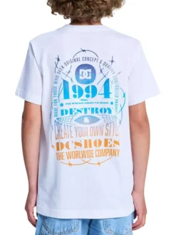 T-shirt en coton blanc uni avec une coupe droite et des manches courtes
