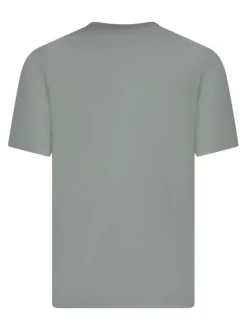 T-shirt en coton vert d'eau pourvu d'un col rond et de manches courtes