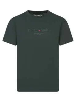 T-shirt sapin en coton avec logo brodé à coupe droite et à col rond