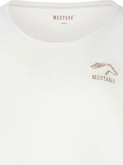 T-shirt Alma en coton blanc uni col rond et à manches courtes
