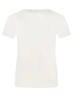 T-shirt Alma en coton blanc uni col rond et à manches courtes