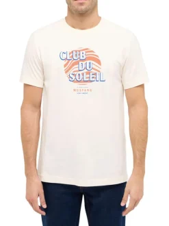 T-shirt Austin en coton blanc à imprimé 