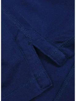 T-shirt avec imprimé perroquet pour homme bleu en coton coupe droite
