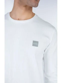 T-shirt blanc uni en coton uni regular fit