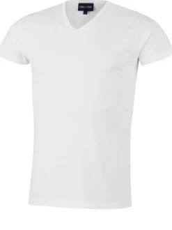 T-shirt blanc uni pour homme à coupe droite