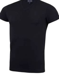 T-shirt bleu nuit uni pour homme à coupe droite