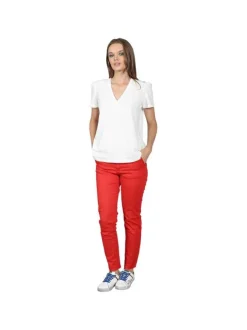 T-shirt col v ajouré