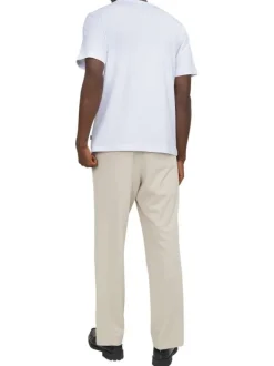 T-shirt en coton biologique blanc à coupe droite et de manches courtes