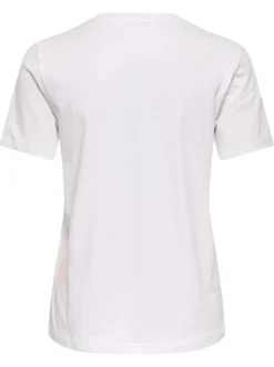 T-shirt en coton biologique blanc uni avec des manches courtes