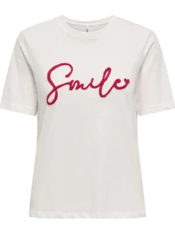 T-shirt en coton biologique blanc uni avec une coupe droite à col rond