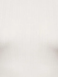 T-shirt en coton biologique blanc uni avec une coupe droite et un col rond