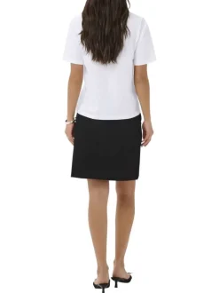 T-shirt en coton biologique blanc uni pourvu d'une coupe droite