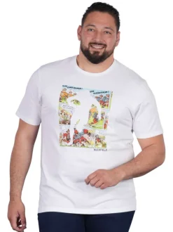 T-shirt en coton biologique blanc uni pourvu d'une coupe droite