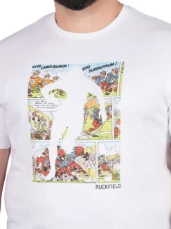 T-shirt en coton biologique blanc uni pourvu d'une coupe droite