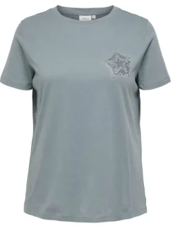 T-shirt en coton biologique kaki uni avec une coupe ajustée