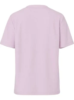 T-shirt en coton biologique parme uni avec une coupe droite