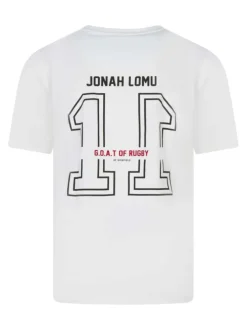 T-shirt en coton blanc avec un imprimé une coupe droite et un col rond