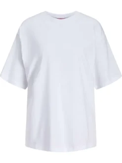T-shirt en coton blanc à coupe droite orné d'un imprimé dans le dos