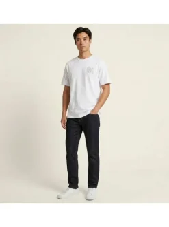 T-shirt en coton blanc imprimé avec un col rond et des manches courtes