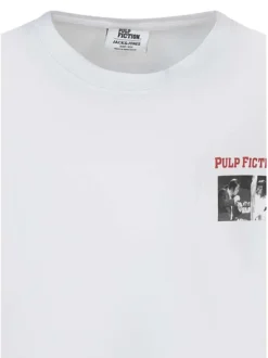 T-shirt en coton blanc imprimé avec une coupe droite et un col rond