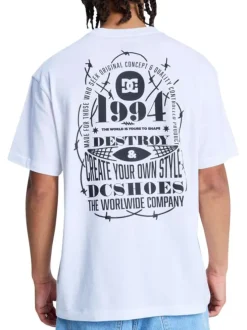 T-shirt en coton blanc uni avec un col rond et une coupe droite