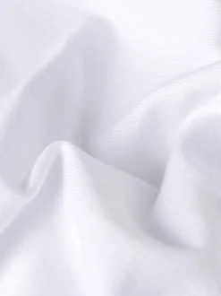 T-shirt en coton blanc uni avec une coupe droite et nom iconique