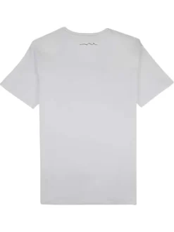 T-shirt en coton blanc uni avec une coupe droite et un col rond