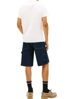 T-shirt en coton blanc uni avec une coupe droite et un col rond