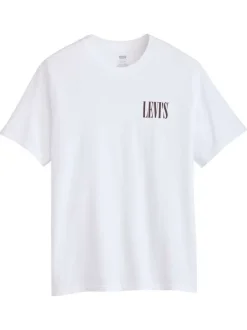 T-shirt en coton blanc uni avec une coupe droite et un col rond