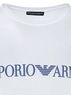 T-Shirt en coton blanc uni coupe droite col rond