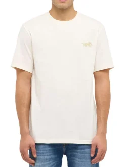 T-shirt en coton blanc uni pourvu de manches courtes et d'une coupe droite