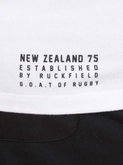 T-shirt en coton blanc uni pourvu d'un col rond et d'une coupe droite